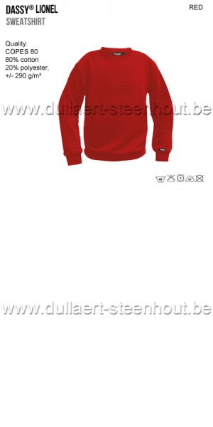 DASSY® Lionel (300449) Sweat-shirt - rouge