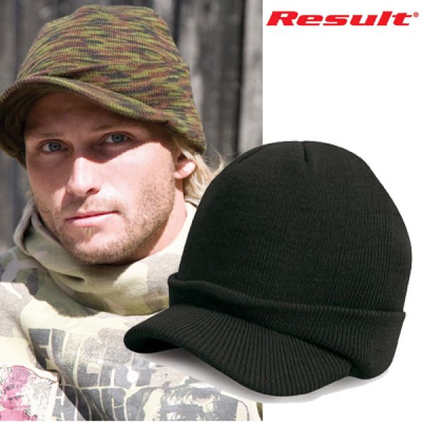 Result - Esco Army Knitted Hat Noir