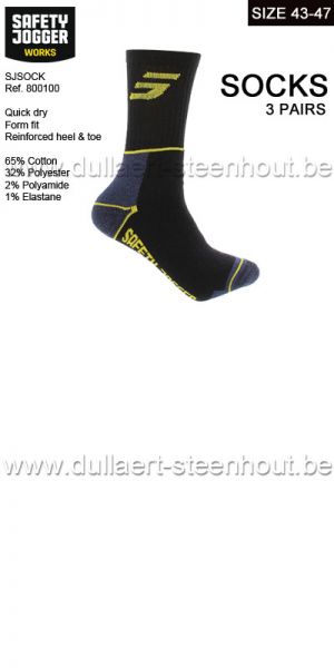 Safety Jogger - Lot de 3 paires de chaussettes de travail - SJSOCK - 43/47