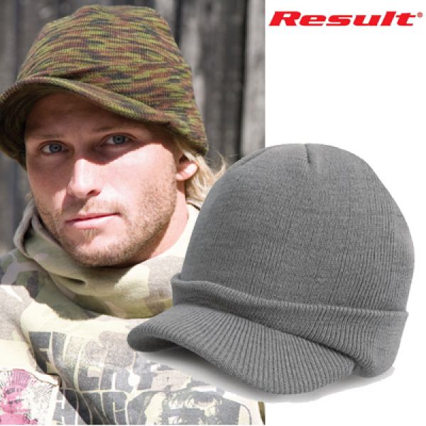 Result - Esco Army Knitted Hat Gris