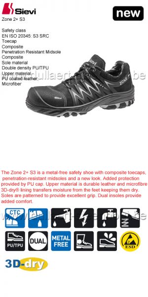 Sievi - Chaussures de sécurité Zone 2 + S3