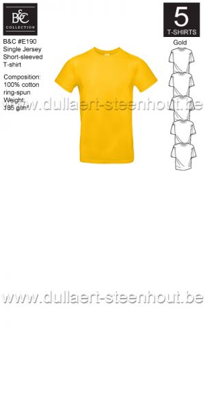 PROMOPACK B&C E190 - 5 T-shirts / Gold