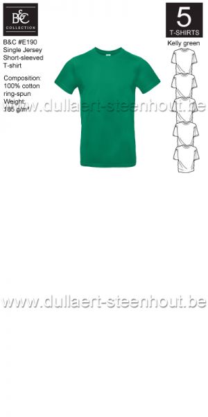  PROMOPACK B&C E190 - 5 T-shirts / Kelly green