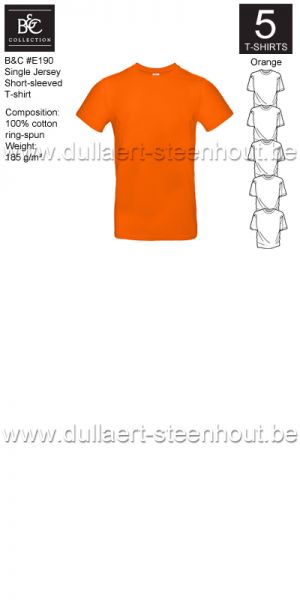 PROMOPACK B&C E190 - 5 T-shirts / Orange