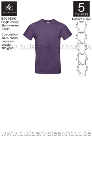 PROMOPACK B&C E190 - 5 T-shirts / Adiant purple