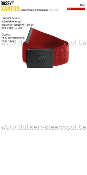 DASSY® - Xantus (800102) Ceinture élastiquée imprimée - rouge
