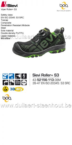 Sievi S3 Chaussures de sécurité Viper Roller +