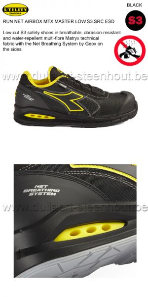 Diadora chaussures de sécurité RUN NET AIRBOX MTX MASTER LOW S3 SRC ESD