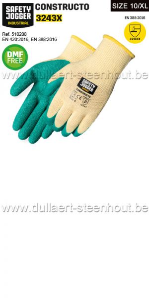 SJ CONSTRUCTO 3243X  gants en coton sans coutures - taille 10 - 3 PAIRES