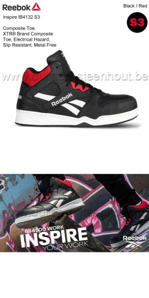 Reebok Inspire IB4132 chaussure de travail S3 - noir/rouge