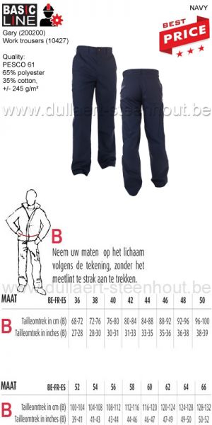 BASIC LINE Gary (200200) Pantalon de travail (10427) - MARINE