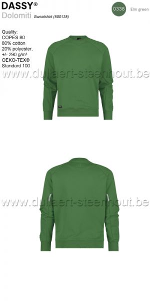 DASSY® Dolomiti (500135) Sweat-shirt - VERT ORME