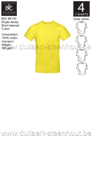 PROMOPACK B&C E190 - 4 T-shirts / SOLAR YELLOW