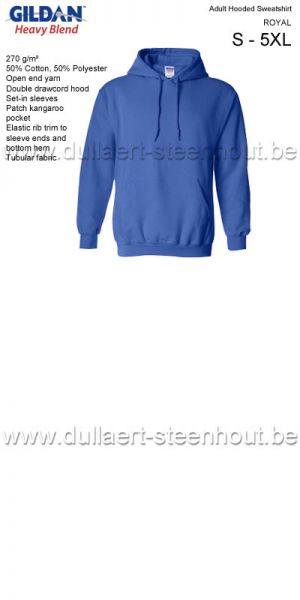 GILDAN - Sweat Hooded  18500  - Bleu roi