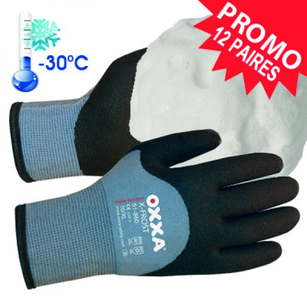 PROMO X-FROST Gants résistant au froid (-30°C) avec une excellente grip 