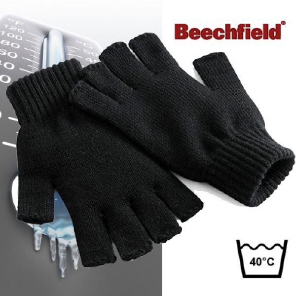 Beechfield - Gants sans doigts / noir L/XL