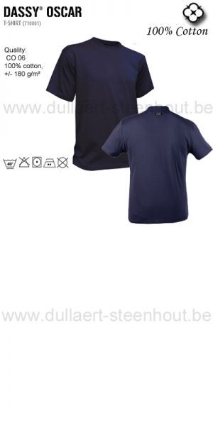 Dassy Oscar (710001) T-shirt bleu marine - qualité professionnelle