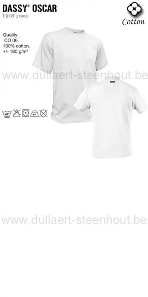 Dassy Oscar (710001) T-shirt blanc - qualité professionnelle