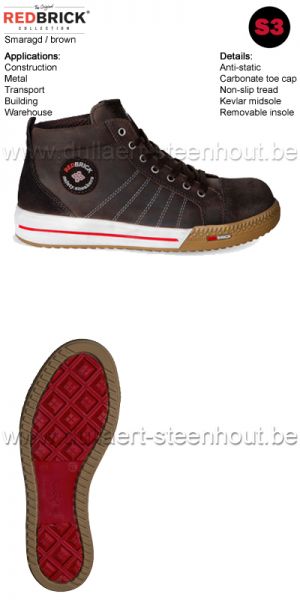 Redbrick Chaussures de sécurité S3 - Sneaker de sécurité Smaragd 