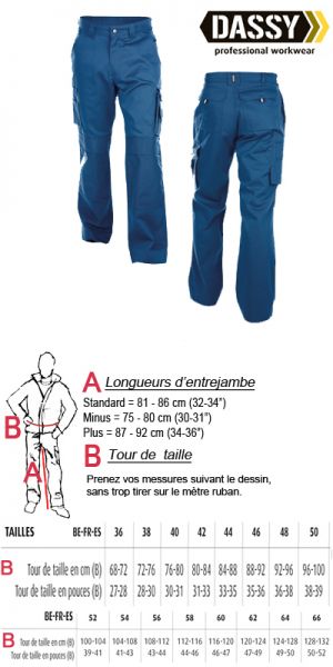 Dassy - Miami pantalon de travail / bleu royal