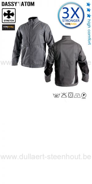 DASSY® Atom (300403) Veste de travail bicolore - gris/noir