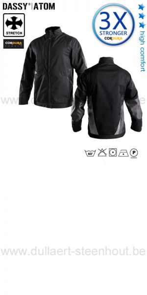 DASSY® Atom (300403) Veste de travail bicolore - noir/gris
