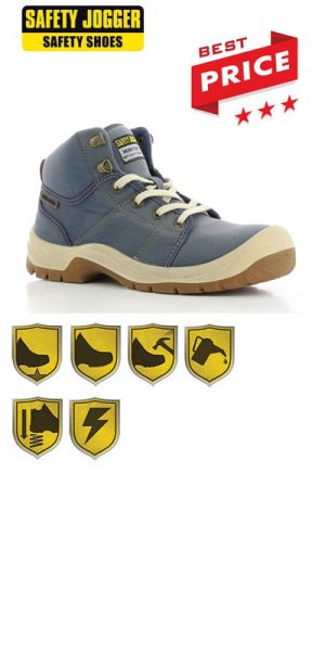 Safety Jogger - Chaussures de sécurité S1P Desert / Jeans blue