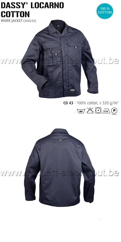 DASSY® Locarno Coton (300233) Veste de travail - marine