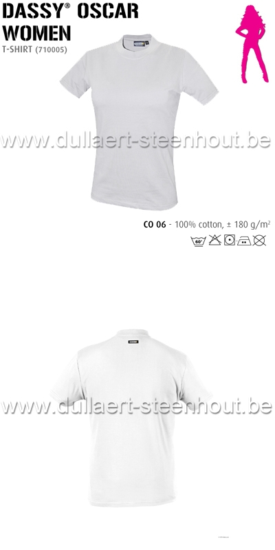 DASSY® Oscar Women (710005) T-shirt pour femmes - blanc