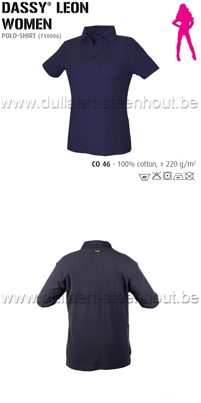 DASSY® Leon Women (710006) Polo pour femmes - bleu marine