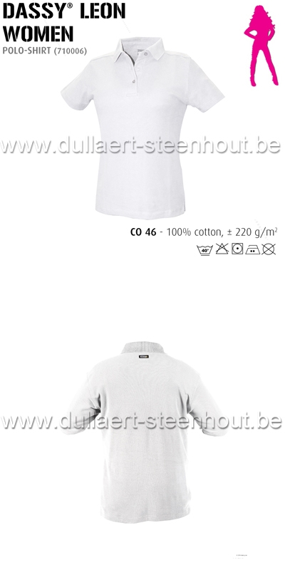 DASSY® Leon Women (710006) Polo pour femmes - blanc
