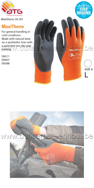 ATG Gant MaxiTherm 30-201 - protection contre le froid - Taille 9