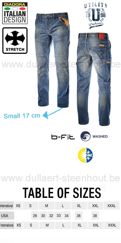 Diadora Jeans de travail stretch - PANT STONE PLUS - 702.170752