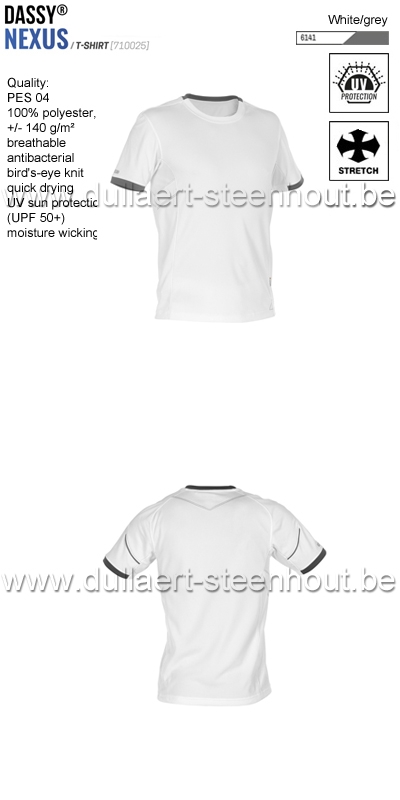 DASSY® Nexus (710025) T-shirt - blanc/gris