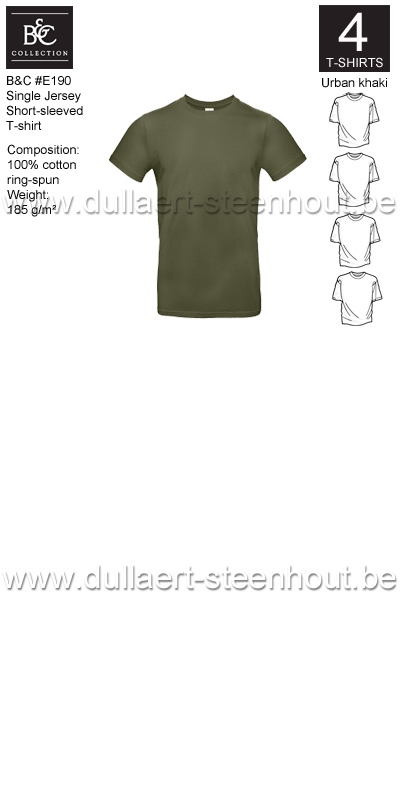 PROMOPACK B&C E190 - 4 T-shirts / URBAN KHAKI