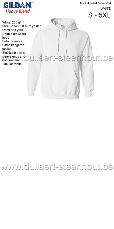 GILDAN - Sweat Hooded  18500 blanc